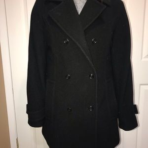 Black peacoat